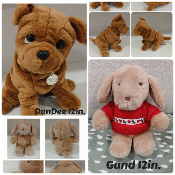 DanDee Wrinkles & Gund Tender Puppy Plush Cuties,12in. Soft & Clean ,Bundle for - Picture 1 of 5